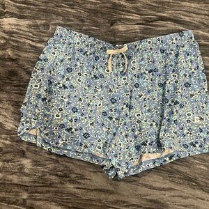 Floral Blue Women's Shorts Size S by JB